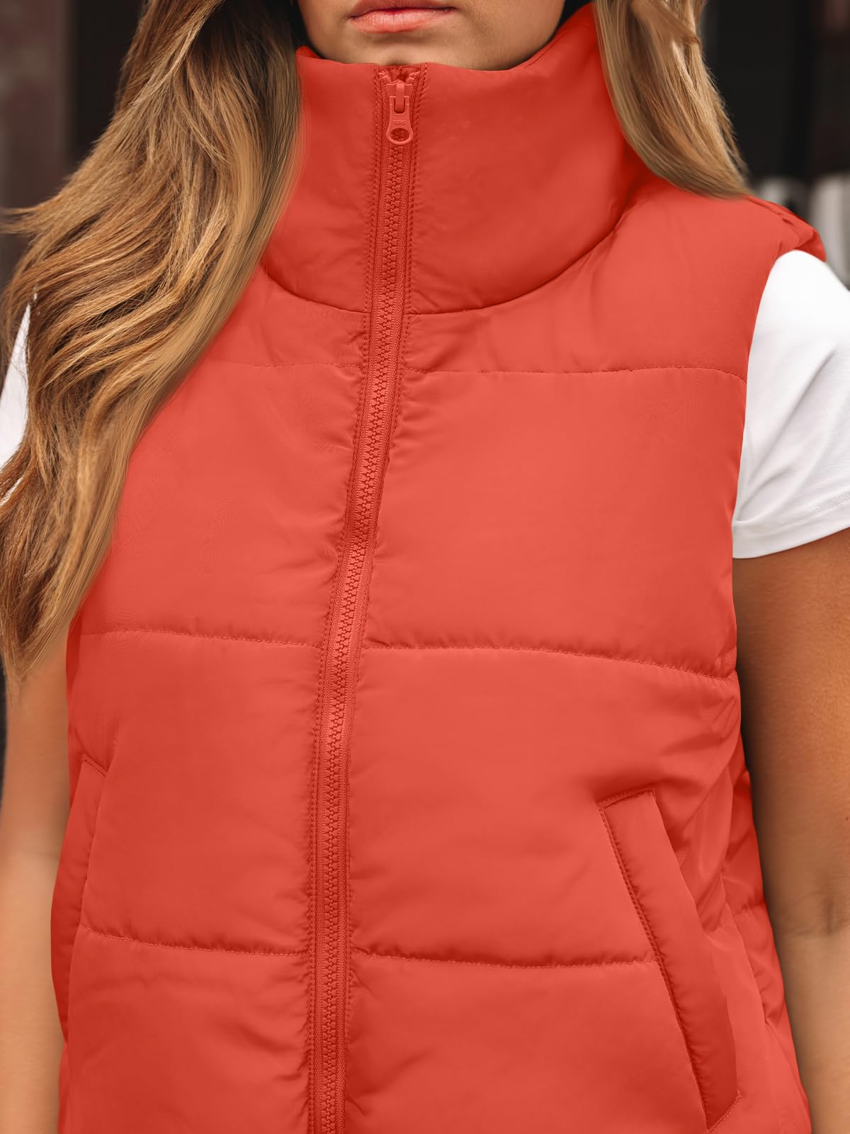 AUTOMET Women‘s Cropped Puffer Vest, Y2K Inspired Sleeveless Gilet for Fall Winter Spring, Casual to Street Outerwear