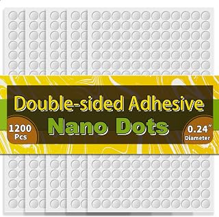 Piteno® 1200Pcs Double Sided Adhesive Dots, 0.24" Clear Removable Sticky Adhesive Mounting Putty, Waterproof No Trace Dots Adhesive Putty for Poster Picture Festival Decoration Museum (6mm)