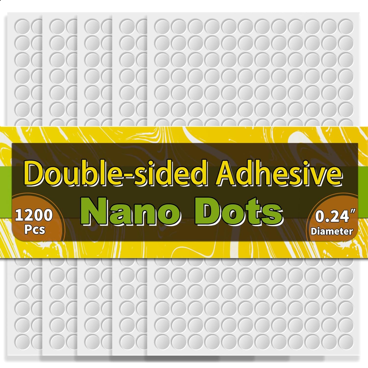 Piteno® 1200Pcs Double Sided Adhesive Dots (0.24" (6mm)) Thumbnail