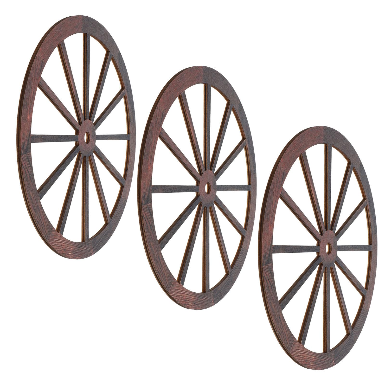 Juego de madera rústica marrón para decoración de pared vintage