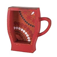 Algopix Similar Product 17 - Red Coffee Cup Shelf 17.5x4.75x17.25"