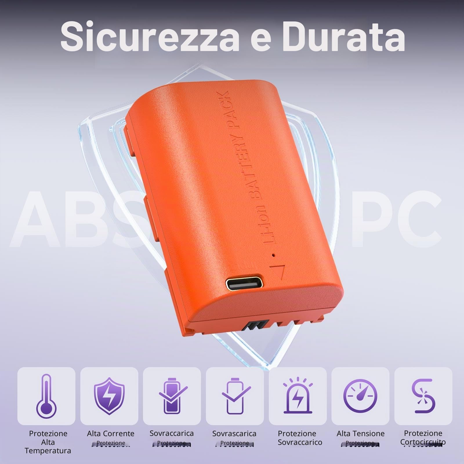 SMALLRIG Batteria LP-E6P, batteria USB-C sostitutiva da 2520 mAh per Canon EOS R5 Mark II, R6 Mark II, R5, R6, R7, 5D Mark II, 5D Mark IV, 60D, 70D, 80D, 90D, ricarica rapida completa in 2,5 ore, 5407