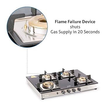 英7” King Cannon Stagger Back  GAS133 GAS /00050 Buy Krypton Built-In Stainless Steel Gas Hob- KNGC6443/ 4