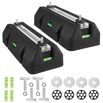 Heavy-Duty Rubber Floor Mount Base Pad Kit for 7000-36000 BTU Ductless Mini Split Air Conditioner Anti Vibration Rubber Pad, Supports up to 1100 lbs, 450 mm Lightweight Style