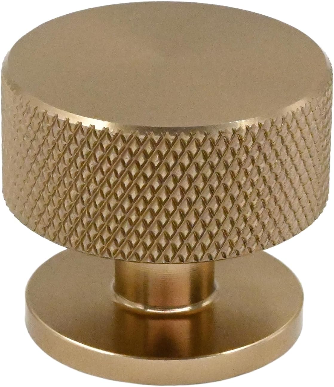 Alzassbg 10 Pack Champagne Bronze Cabinet Knobs, 1.2 Inch Diameter Knurled Round Kitchen Knobs for Cabinets and Drawers AL6023BRG