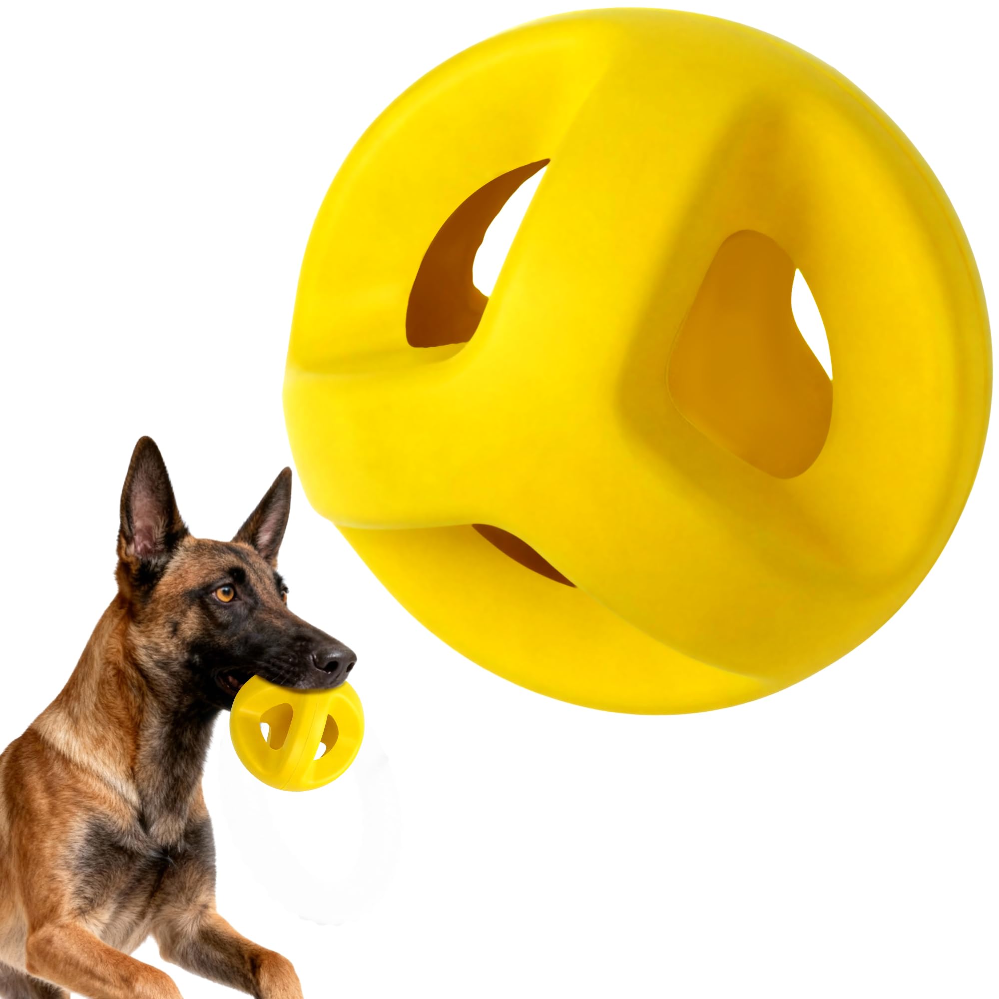 PetiFine Indestructible Dog Ball Tough Dog Toys for Aggressive Chewers Non-Toxic Natural Rubber Chew Tug Fetch Dog Ball