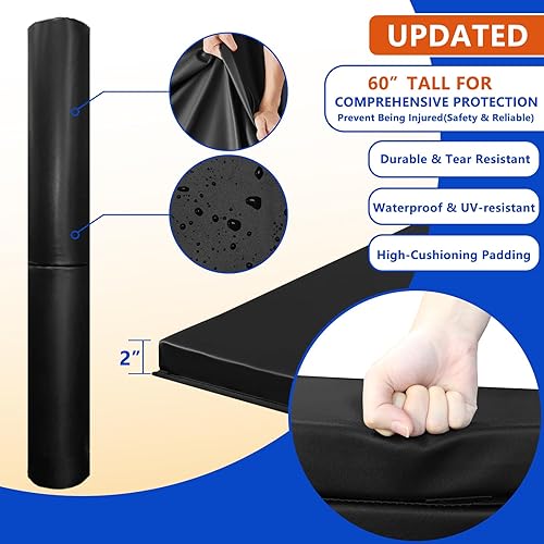 Vista 23 de Almohadilla de seguridad resistente para postes redondos de 3 a 5 pulgadas, impermeable y duradera, garaje, sótano, almohadilla de seguridad