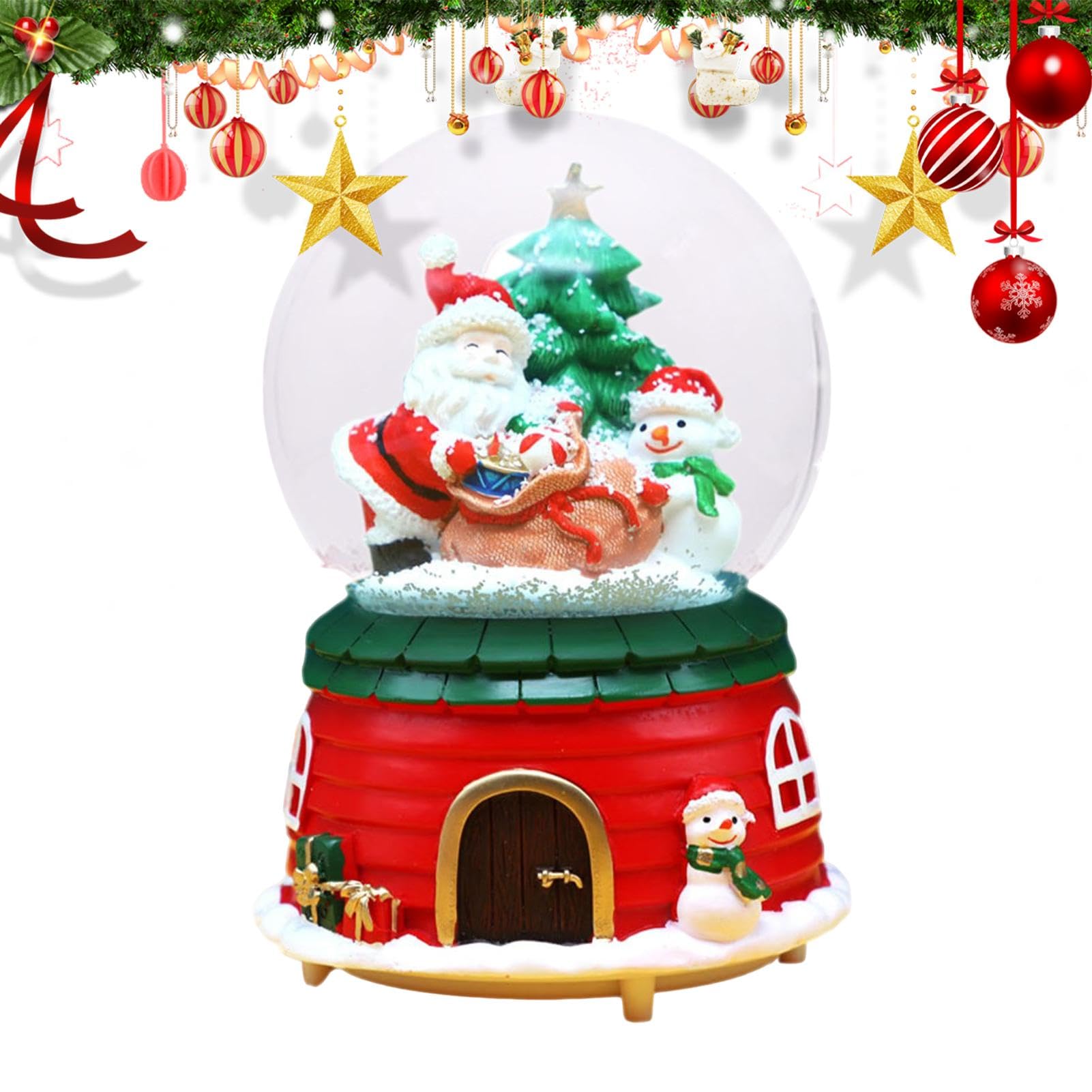 Amazon.co.jp: クリスマス ミュージカル スノードーム 自動スノー