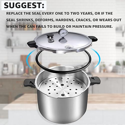 Miniatura 7 de 09985 Anillo de sellado de repuesto para olla a presión Presto  Compatible con los modelos de olla a presión Presto 0174510, 0175510, 0175107,