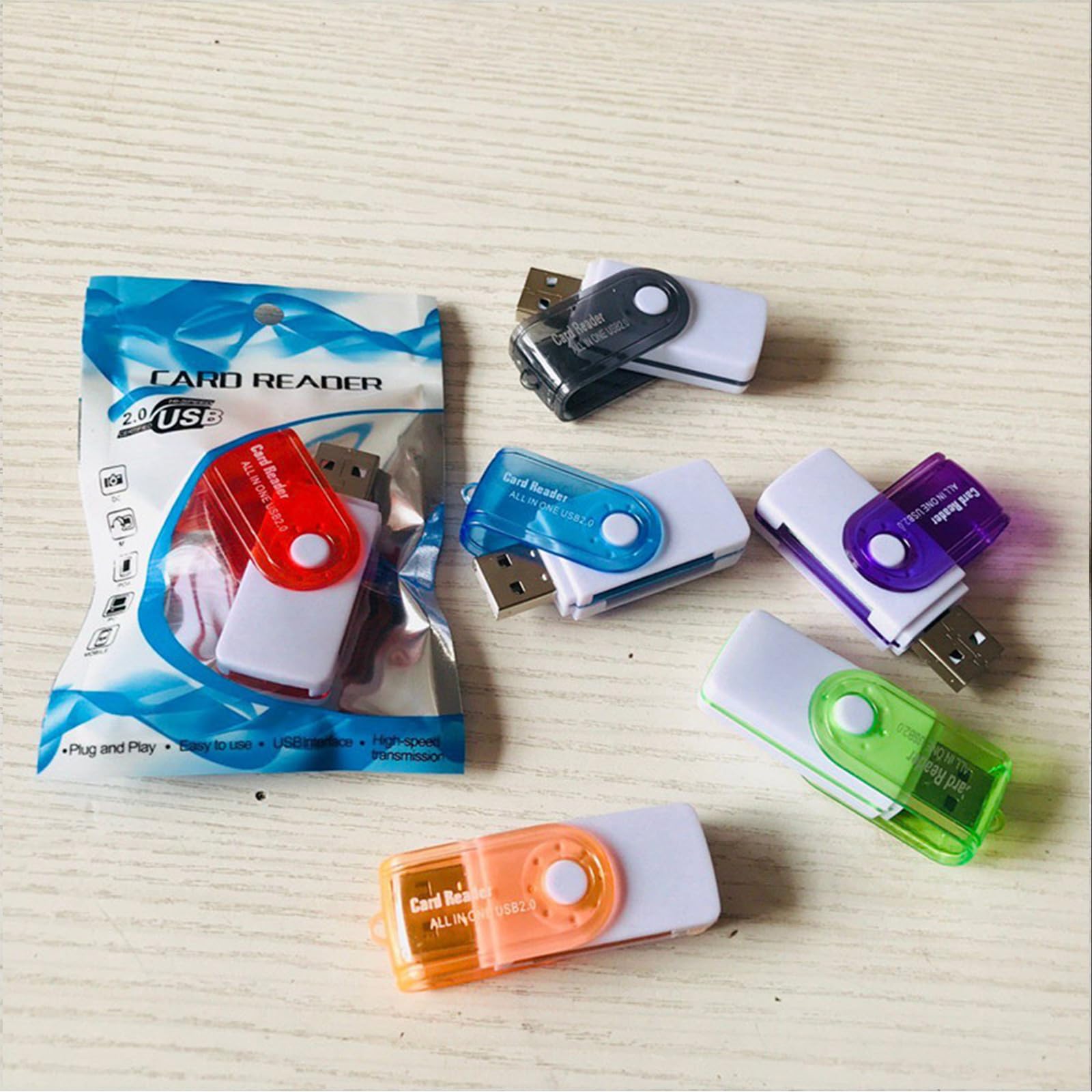 Lector de tarjetas USB TF para memoria de PC a adaptador USB MS para cámara de lectura simultánea