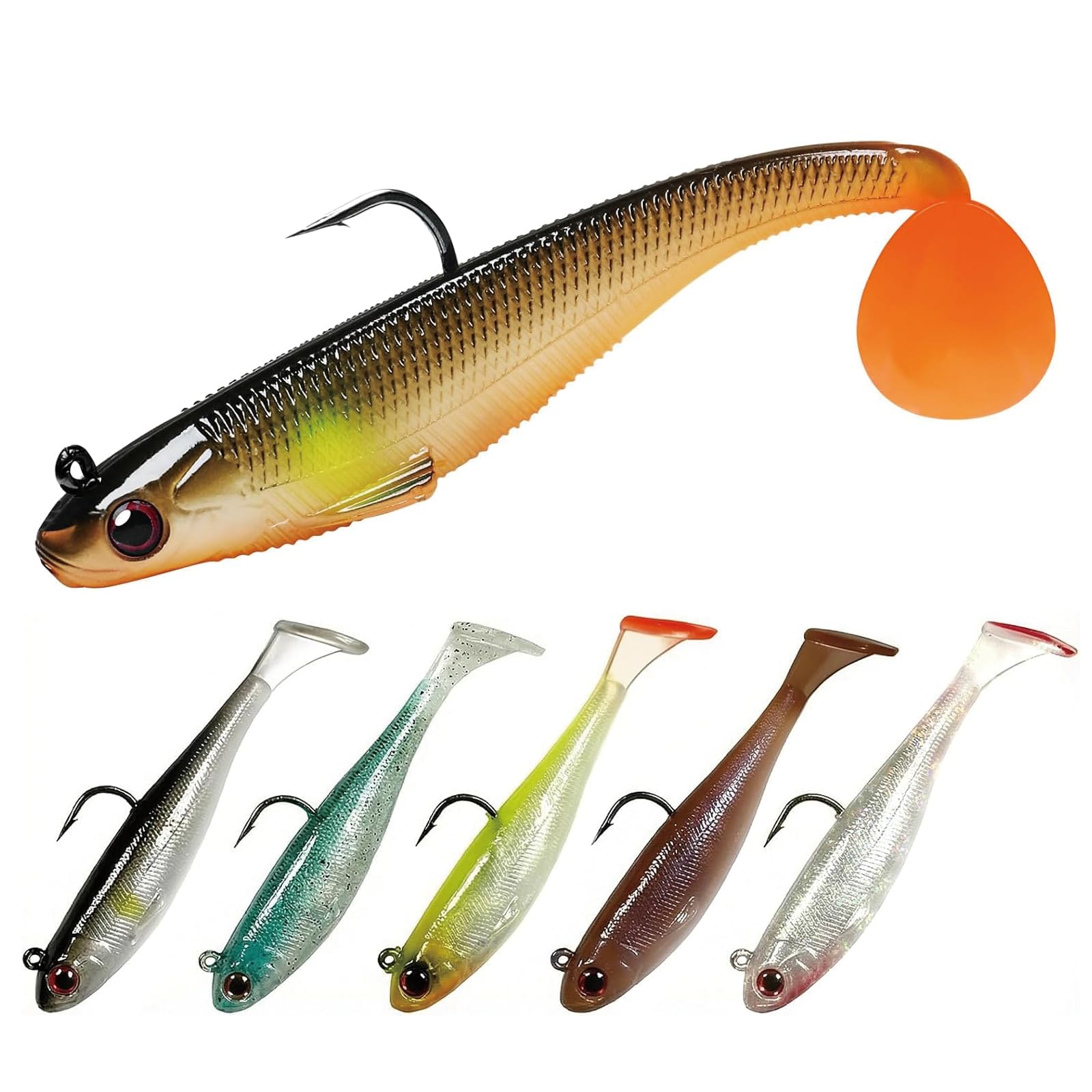 6 Pack Fishing Lures, Professional Pike Lures and Trout Lures for Multiple Fishing Conditions, 6.5cm/6g Family Fishing Trips with Vibrating Swim Action, Equipped with BKK Hooks Measuring