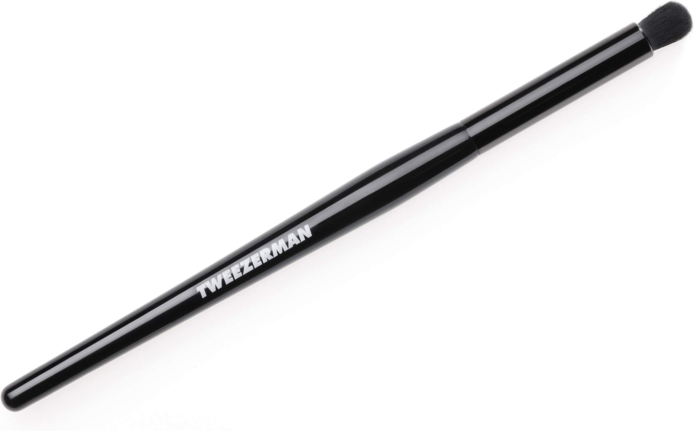 TWEEZERMAN Eyebrow Brush and Eyebrow Brush. Rounded 2-in-1 for Perfect Brow Shaping, Black