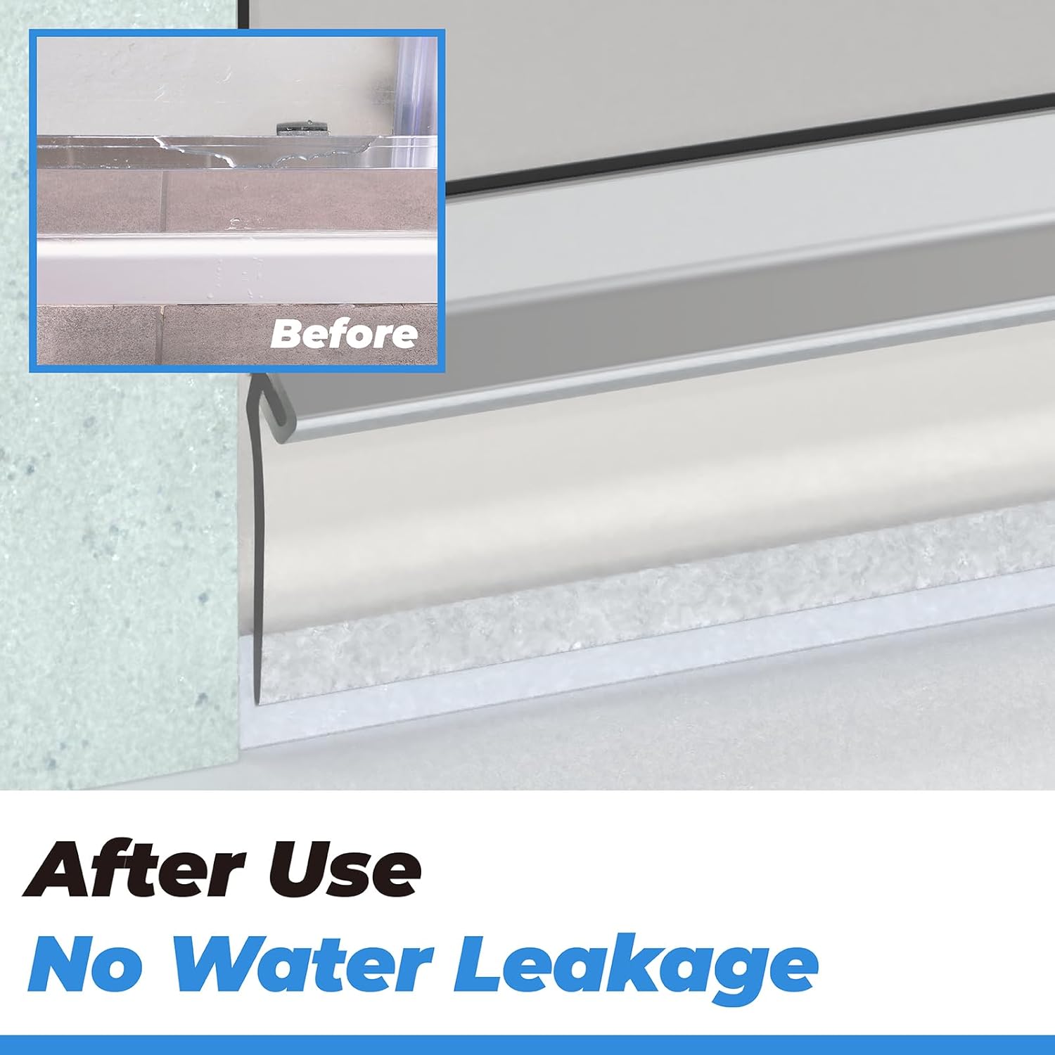 PalpitateC Shower Door Bottom Seal Clear Vinyl Shower Door Drip Sweep Fit for Framed Shower Doors Angled T Drip Sweep - 36" Framed Shower Doors Bottom Seal