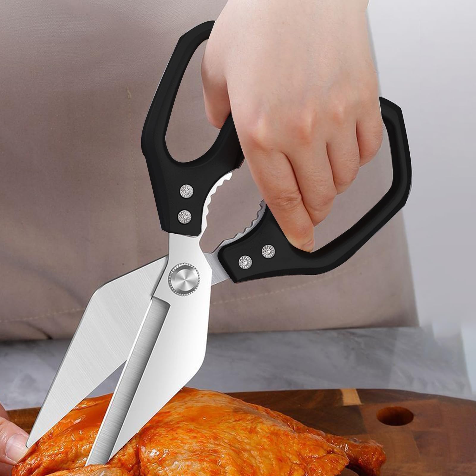 Ciseaux De Cuisine – Ciseaux De Cuisine En Acier Inoxydable 10,8 X 24,8 Cm, Ciseux De Cuisne Robustes | Pour La Nourriture, La Viande, La Salade, L'artisanat, La De Volaille, Pour La Cuisne