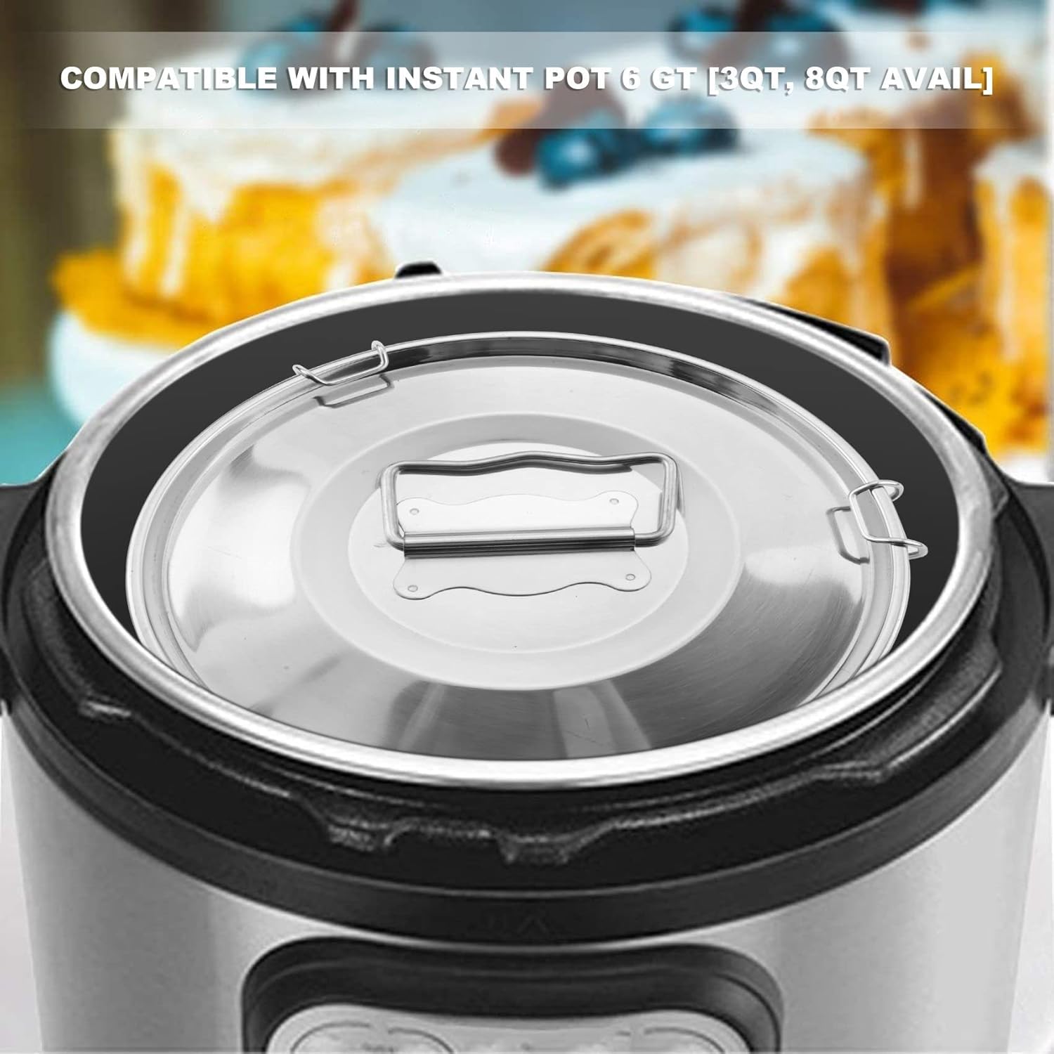 Stainless Steel Flan Mold 60 Oz, Compatible with 6 Qt (3 Qt, 8 Qt Avail), Mexican Design