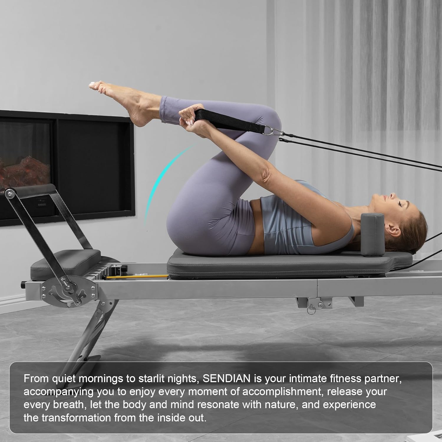 Amazon.co.jp: ピラティス リフォーマー マシン、折りたたみ式