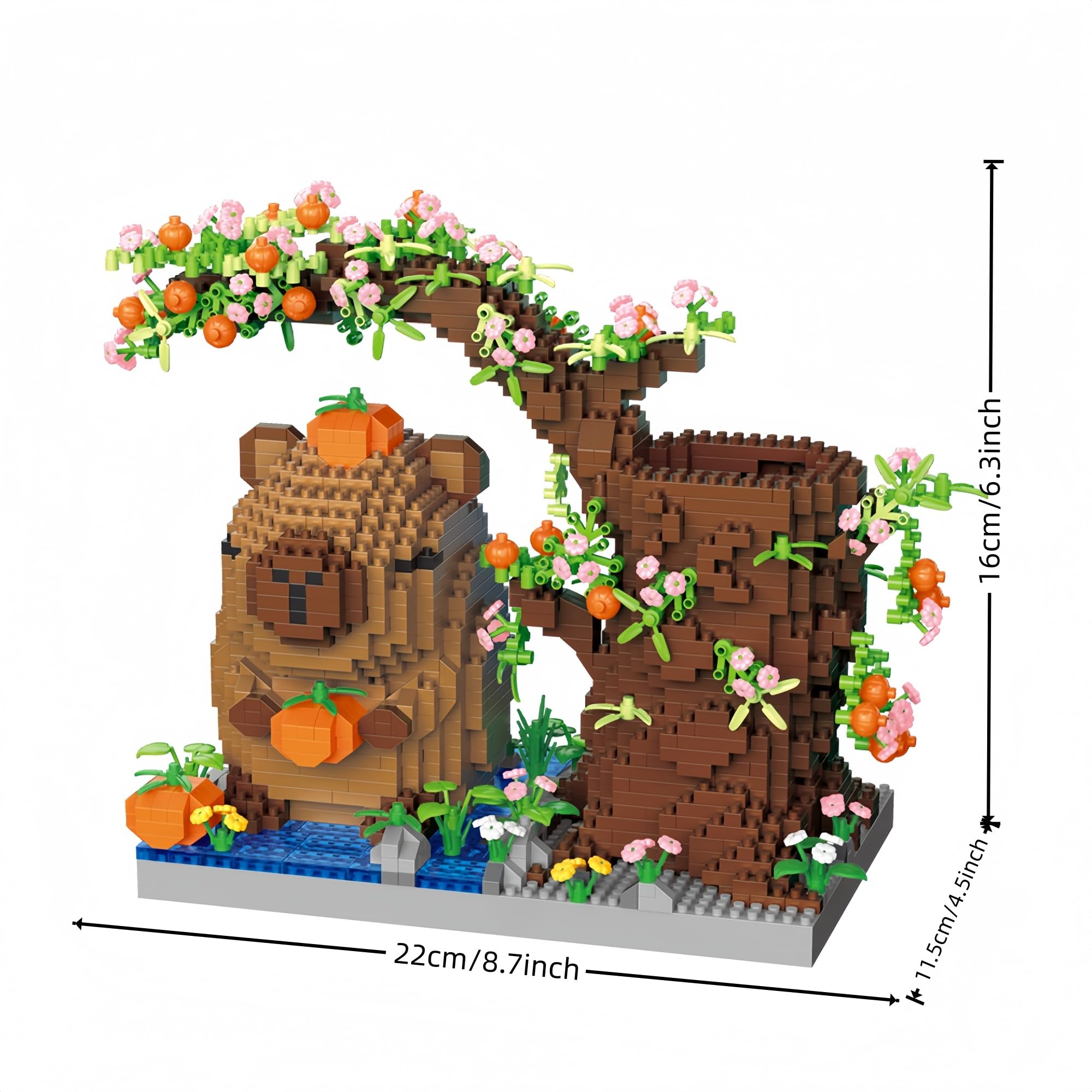 Amazon.com: alltogetho Cute Capybara Model Micro Mini Building