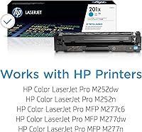 Vista 2 de HP 201X Cyan High-Yield Toner Cartridge Works with Color LaserJet Pro M252, MFP M277 Series CF401X