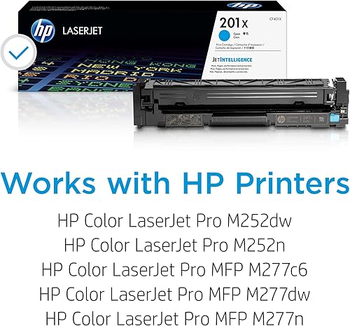 Miniatura 2 de HP 201X Cyan High-Yield Toner Cartridge Works with Color LaserJet Pro M252, MFP M277 Series CF401X