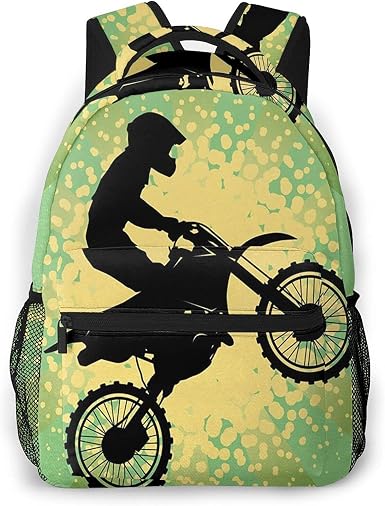 USGYY Mochilas Escolares, Moto de cross 46 Mochila Niños Chicas Casual  Mochila para Portatil Mochila Universidad Resistente Mochila Instituto :  Amazon.es
