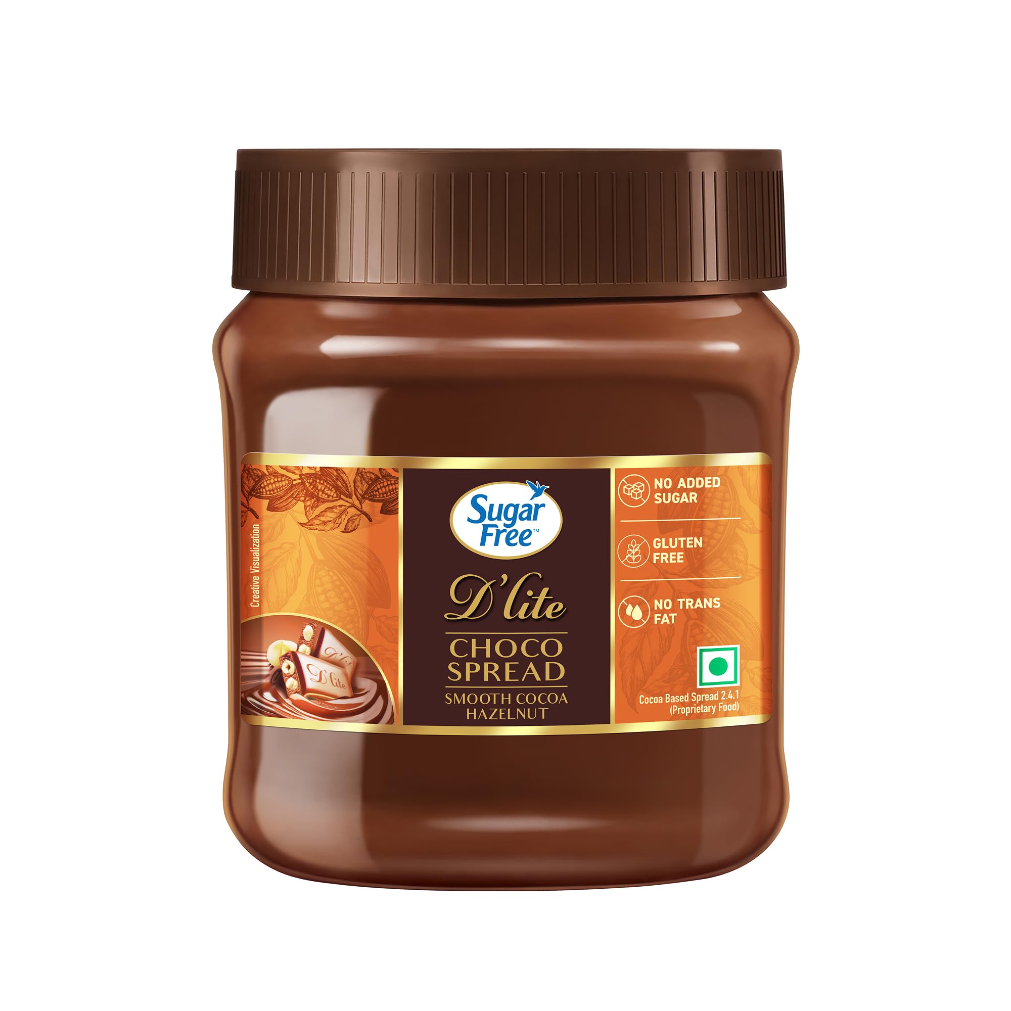 Sugar Free D’Lite Choco Hazelnut Spread | No Added Sugar | Diabetic Friendly Chocolate Spread | 275 g Jar-image-34