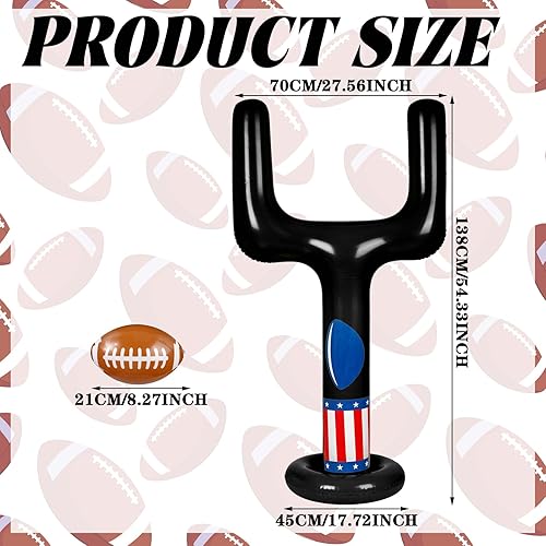 Miniatura 3 de Juego de fútbol inflable jumbo con pelota de fútbol con pelota de fútbol, poste de portería de fútbol, accesorios de fútbol al aire libre, juguetes