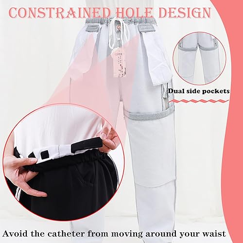 Miniatura 4 de Pantalones de bolsa de orina,Ropa interior Bolsa de orina Pantalones para ancianos,Bolsa de drenaje de orina Pantalones de cirugías abdominales