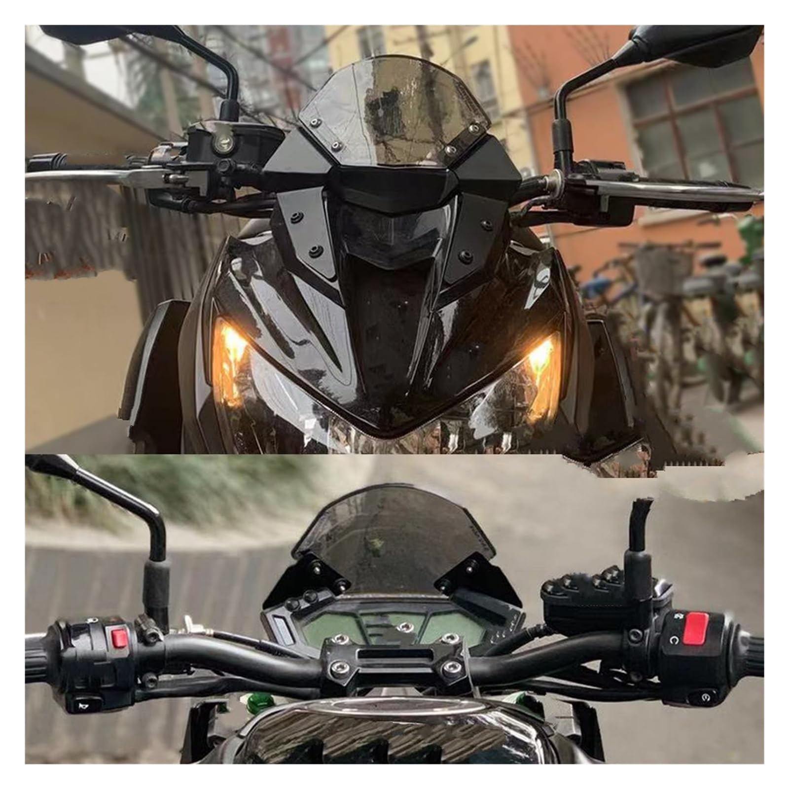 Amazon.com: TYJPBUSA Motorcycle Wind Screen for Kawasaki for Z800