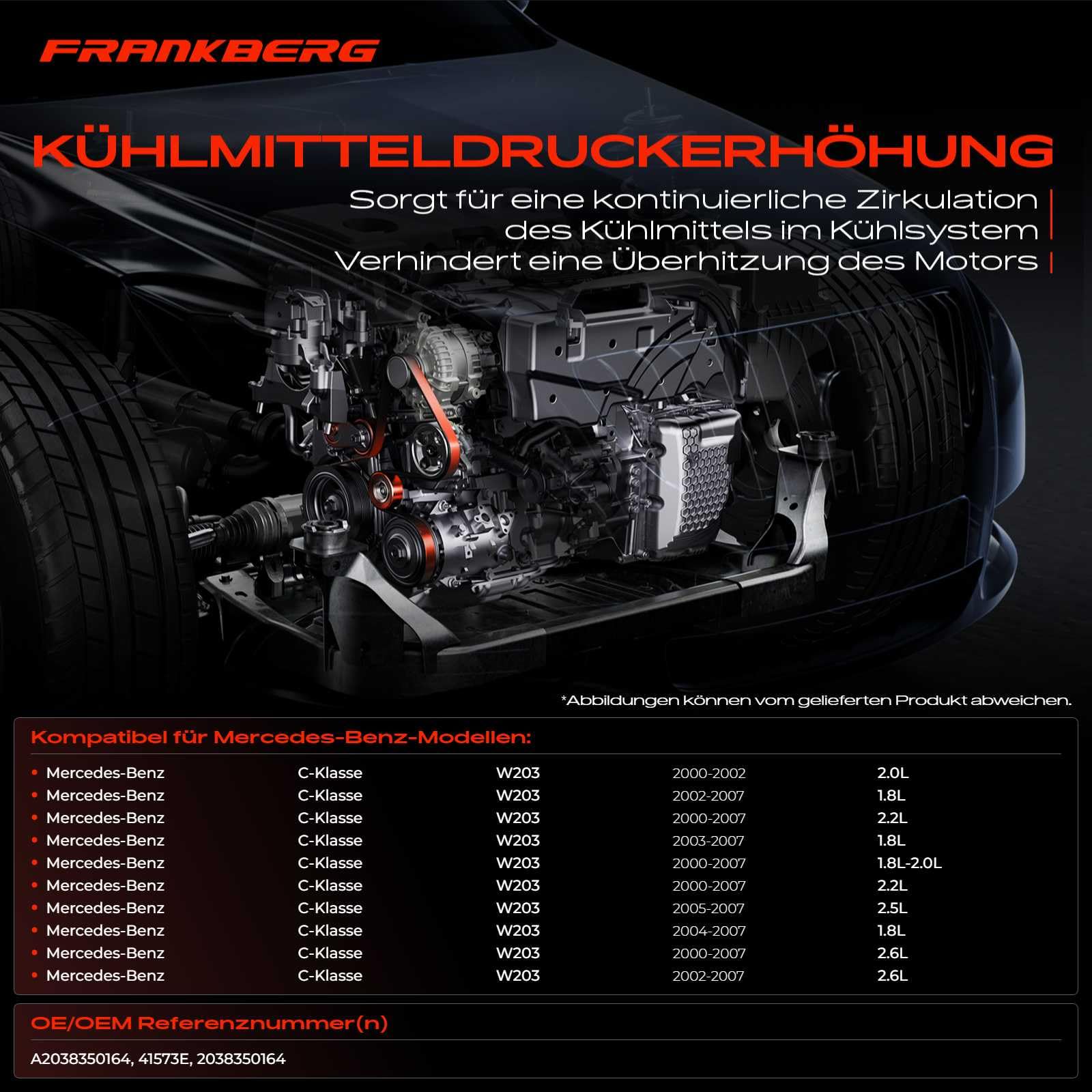 Frankberg Wasserpumpe Zusatzwasserpumpe Elektrisch 2038350164 A2038350164