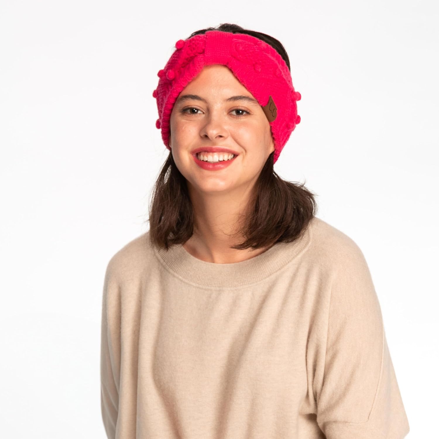 Winter CC Confetti Warm Fuzzy Fleece Lined Thick Knit Headband Headwrap Hat Cap - Image 4