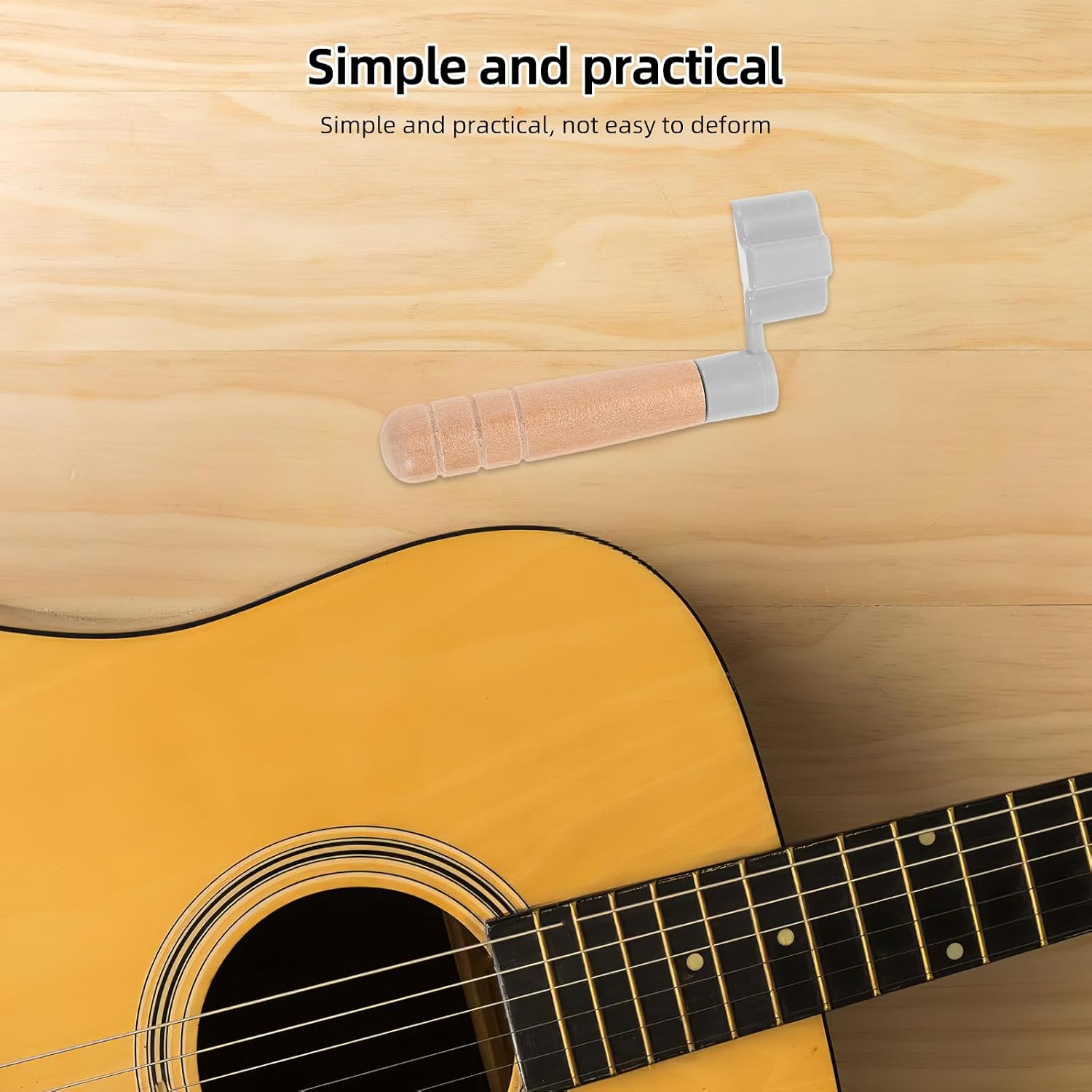 Guitar String Winder Wooden Handle Tool for Efficient String Replacement