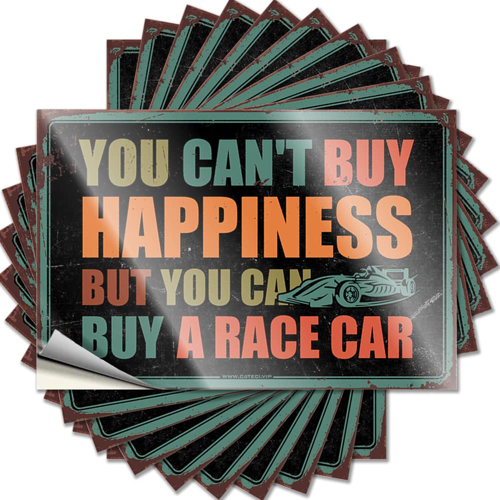 Hardhat Stickers and Decals You Can't Buy Happiness But Can A Race Car Funny Sticker 10 Pcs Funny Car Stickers Funny Car Stickers(6X9CM)