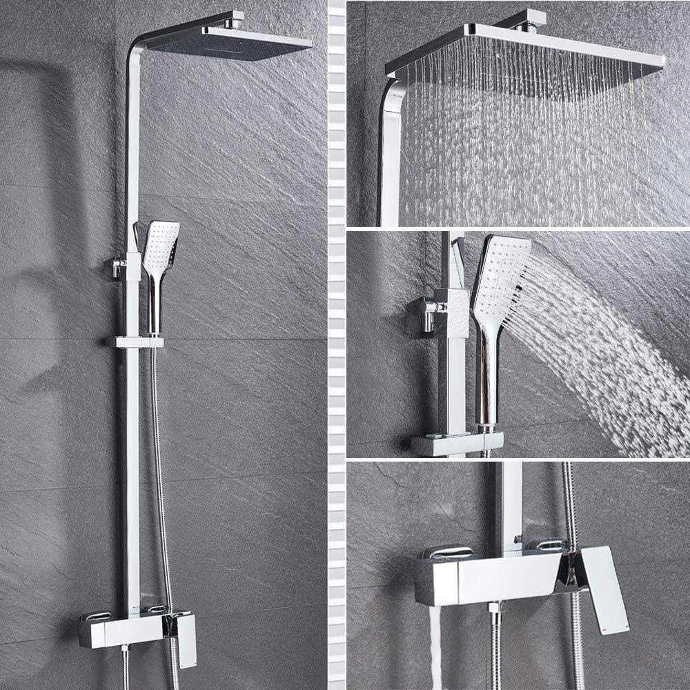 Ensemble de douche avec robinet de salle de bain et mitigeur mural
