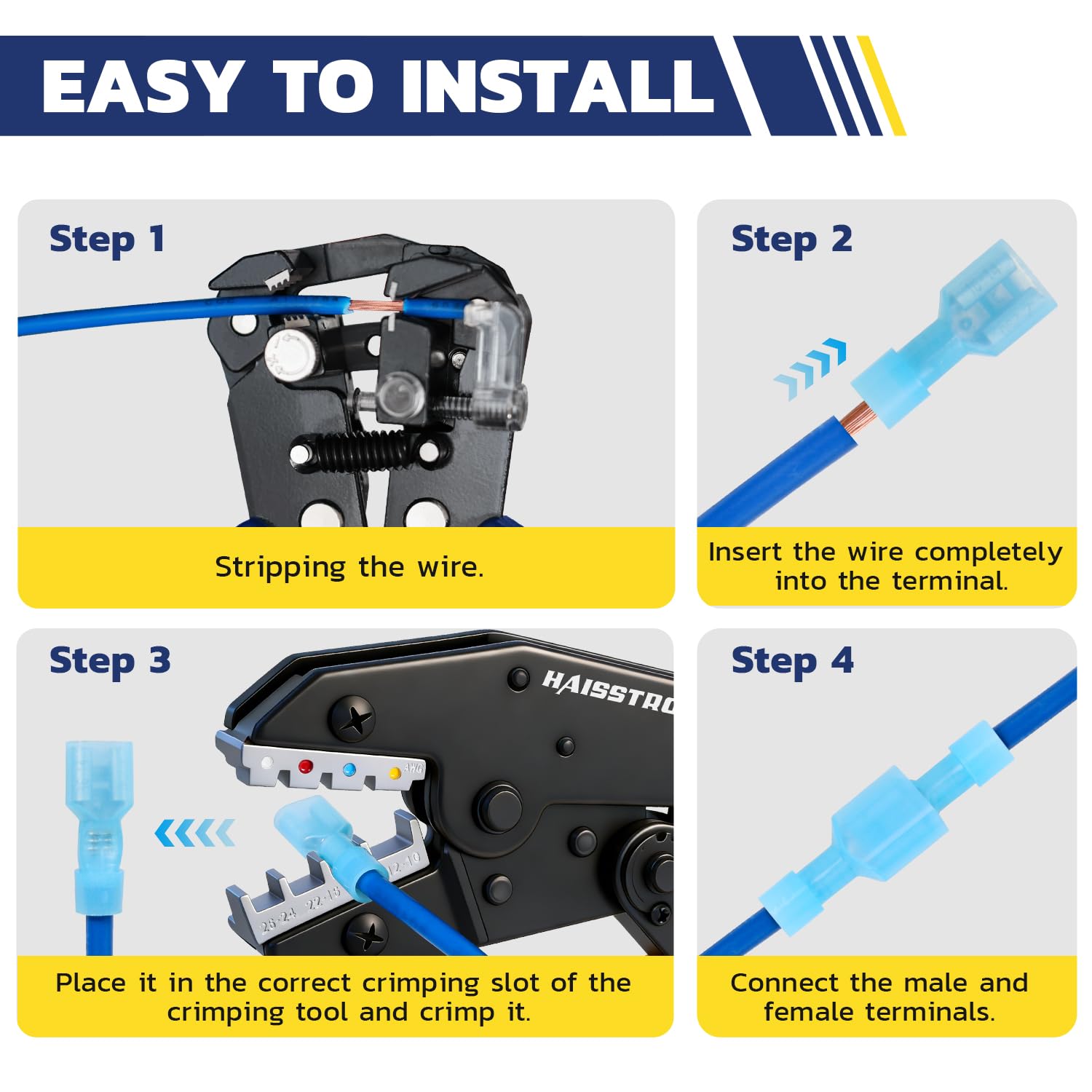 420 Nylon Spade Connectors - Reliable Electrical Wiring -5