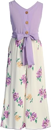 Girls Off Shoulder High Low Maxi Split Skirt Romper Casual Dress Summer Birthday Jumpsuits USA 4-14