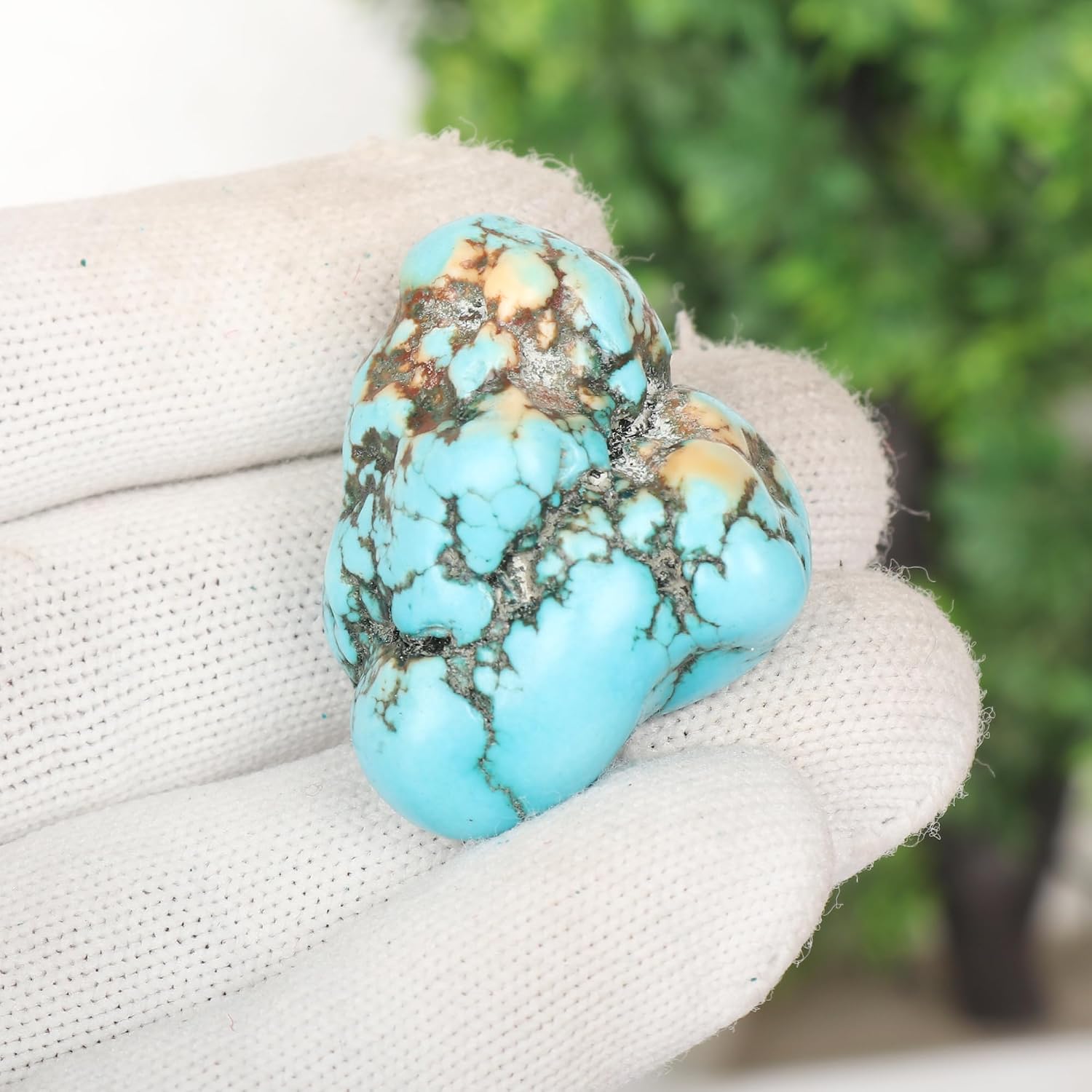 GEMHUB Blue Turquoise 236.00 Carat Rough Turquoise Natural Raw Turquoise Healing Crystal Loose Gemstone Beads