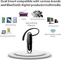 Vista 5 de Headset funciona para Xiaomi Mi 11 in Ear Bluetooth 5.0 auricular inalámbrico, IPX3 impermeable, 24h micrófonos duales, doble reducción de ruido