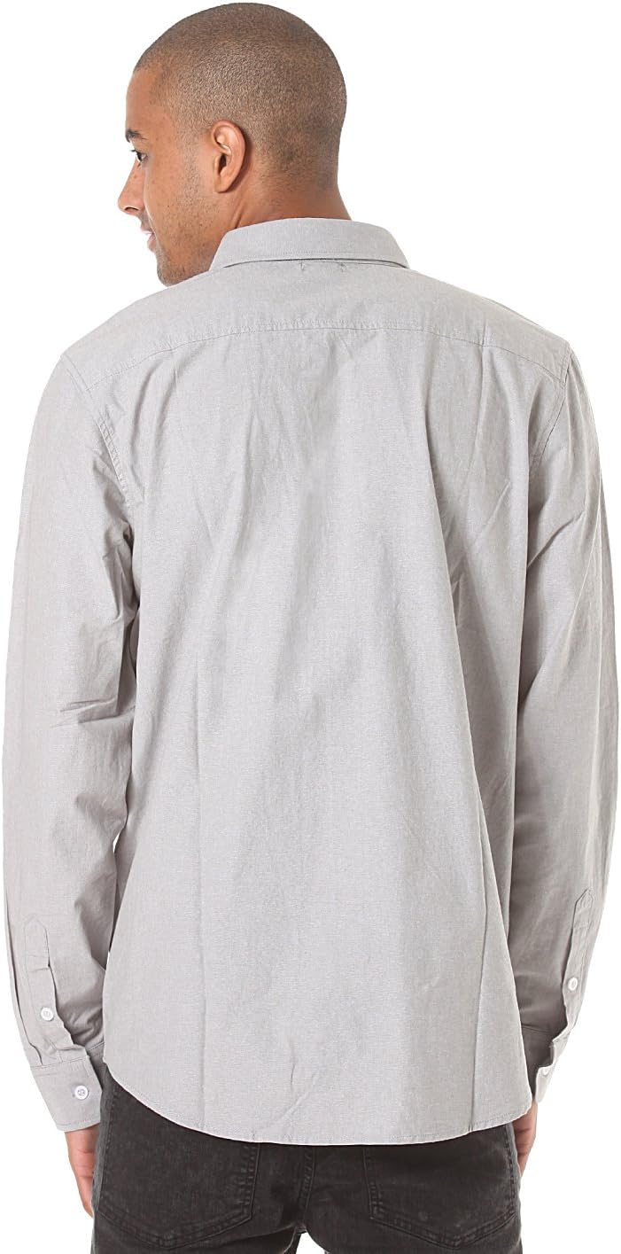 LRG Men's Research Collection Chambray Long Sleeve Woven Shirt