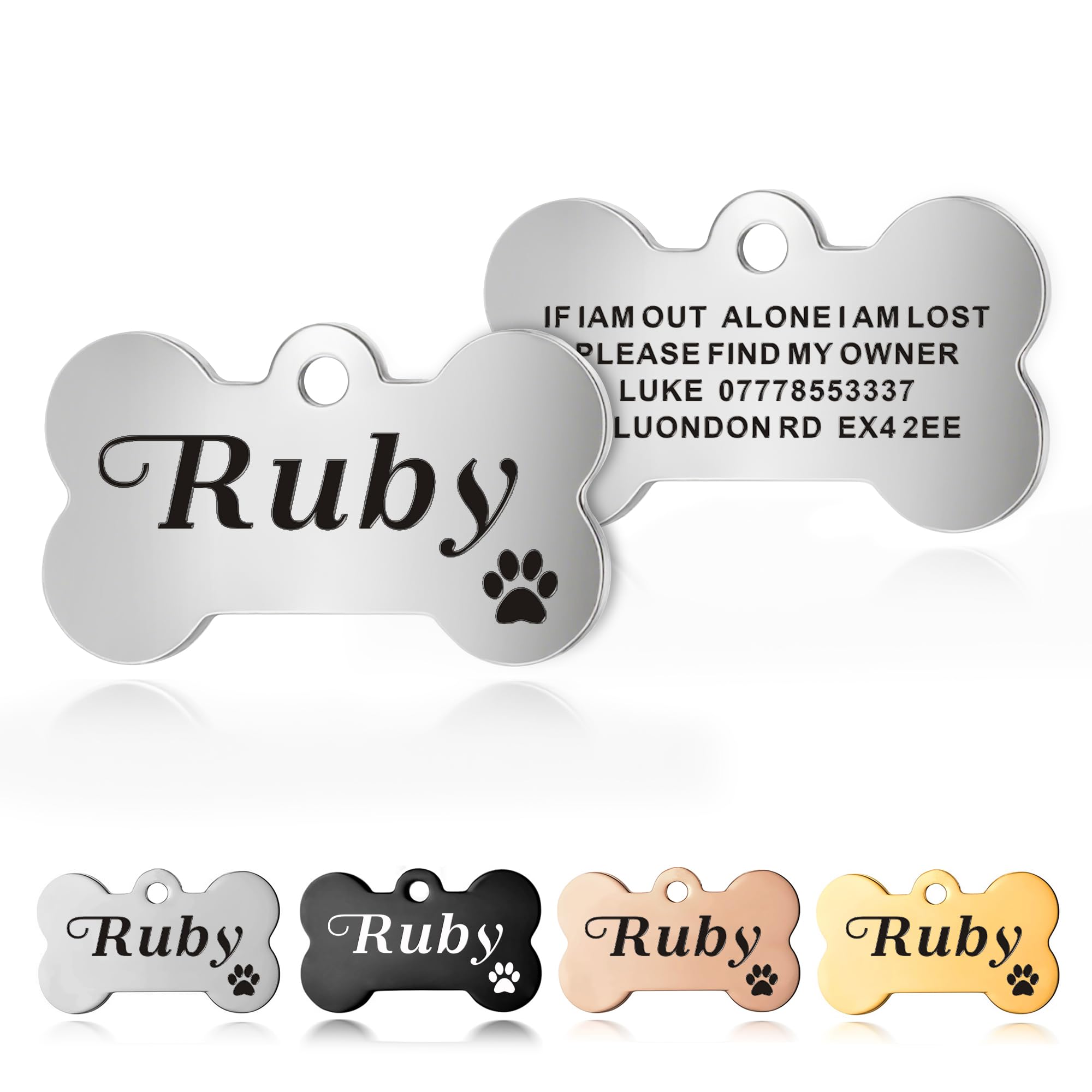 Amazon.com: Dog Tags Engraved for Pets Dog Name Tags