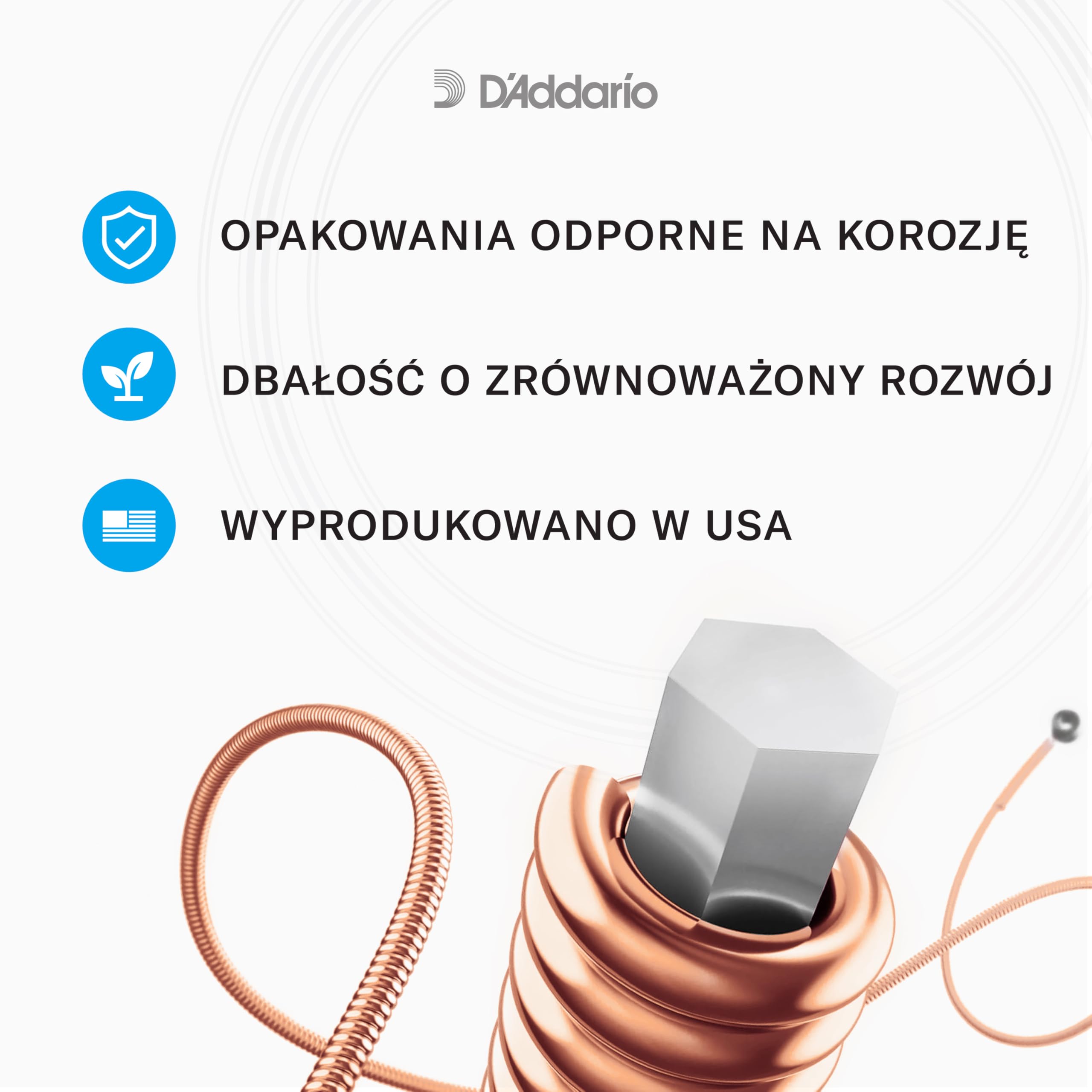 D'Addario A-Guit.Strings EFT16 12-53 Phosphor Bronze Flat Tops - Struna do gitary akustycznej