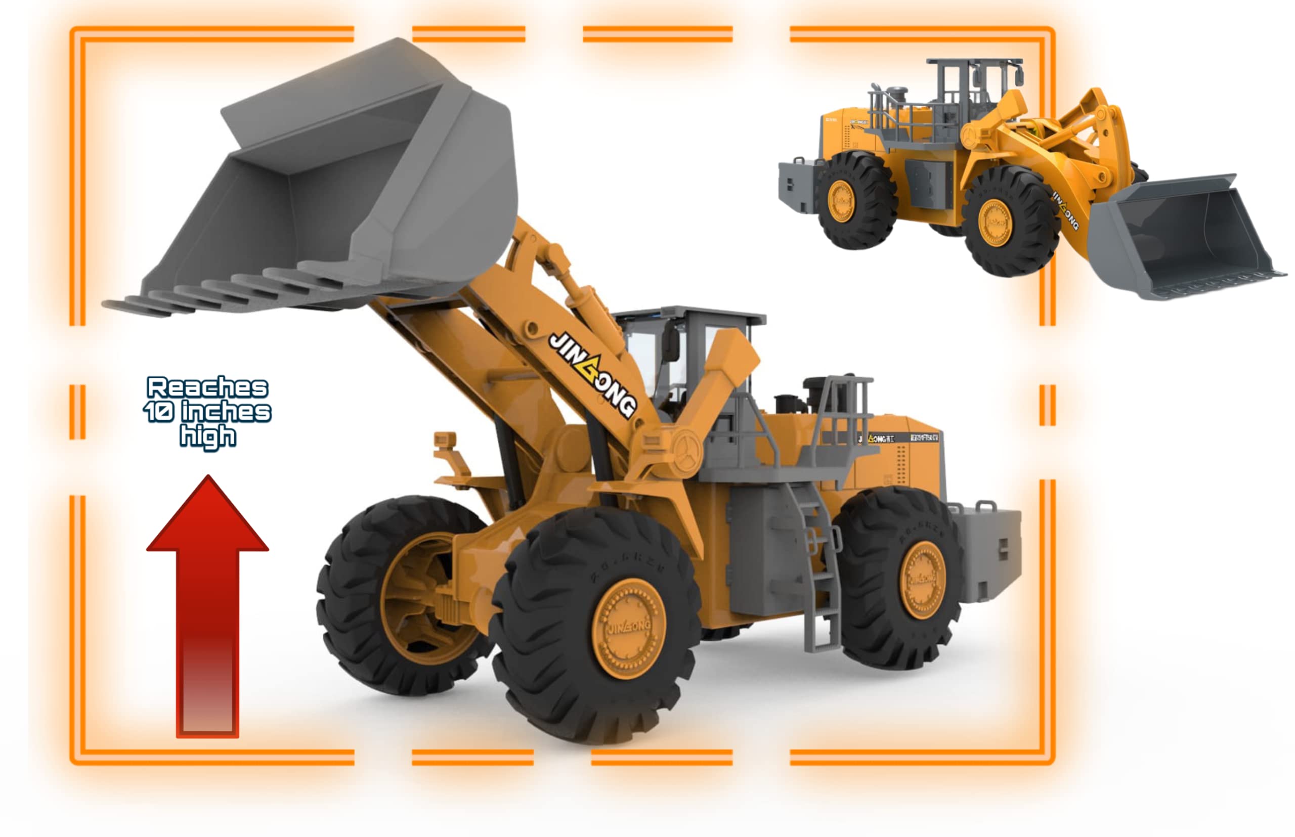 Amazon.com: Big Daddy Construction Front Loader Toy Truck - Real Truck  Sounds Included : Toys & Games