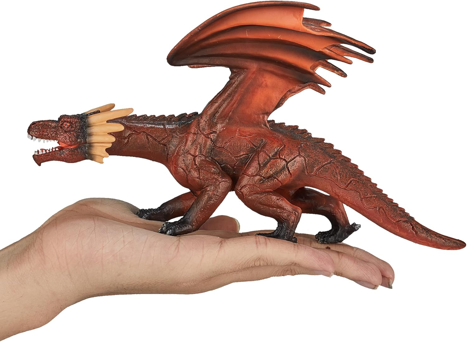 MOJO Fire Dragon with Moving jaw Realistic Fantasy Toy Replica Hand Painted Figurine