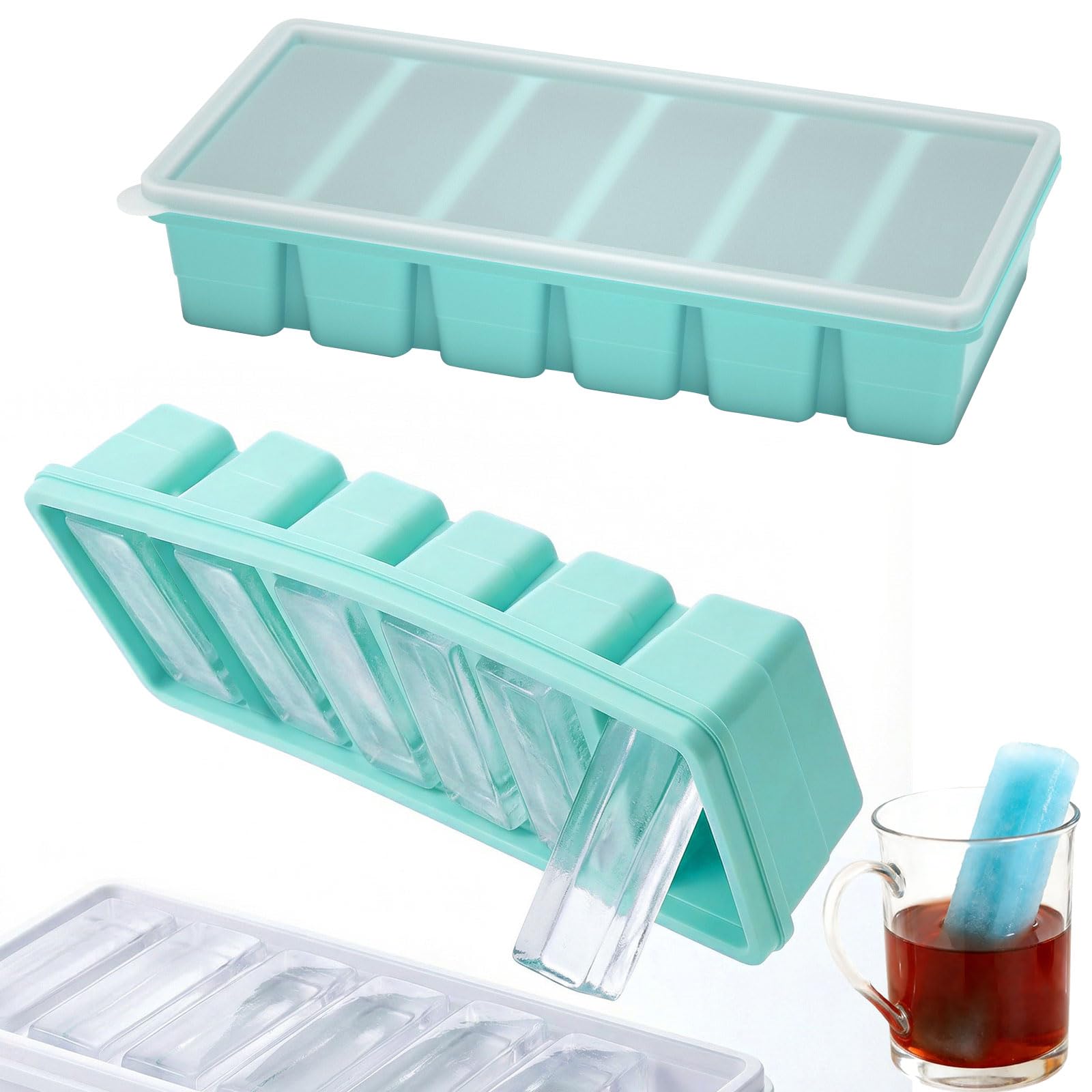 2 Pack Silicone Freezer Moulds - 750ml Premium Souper Cubes with Lid