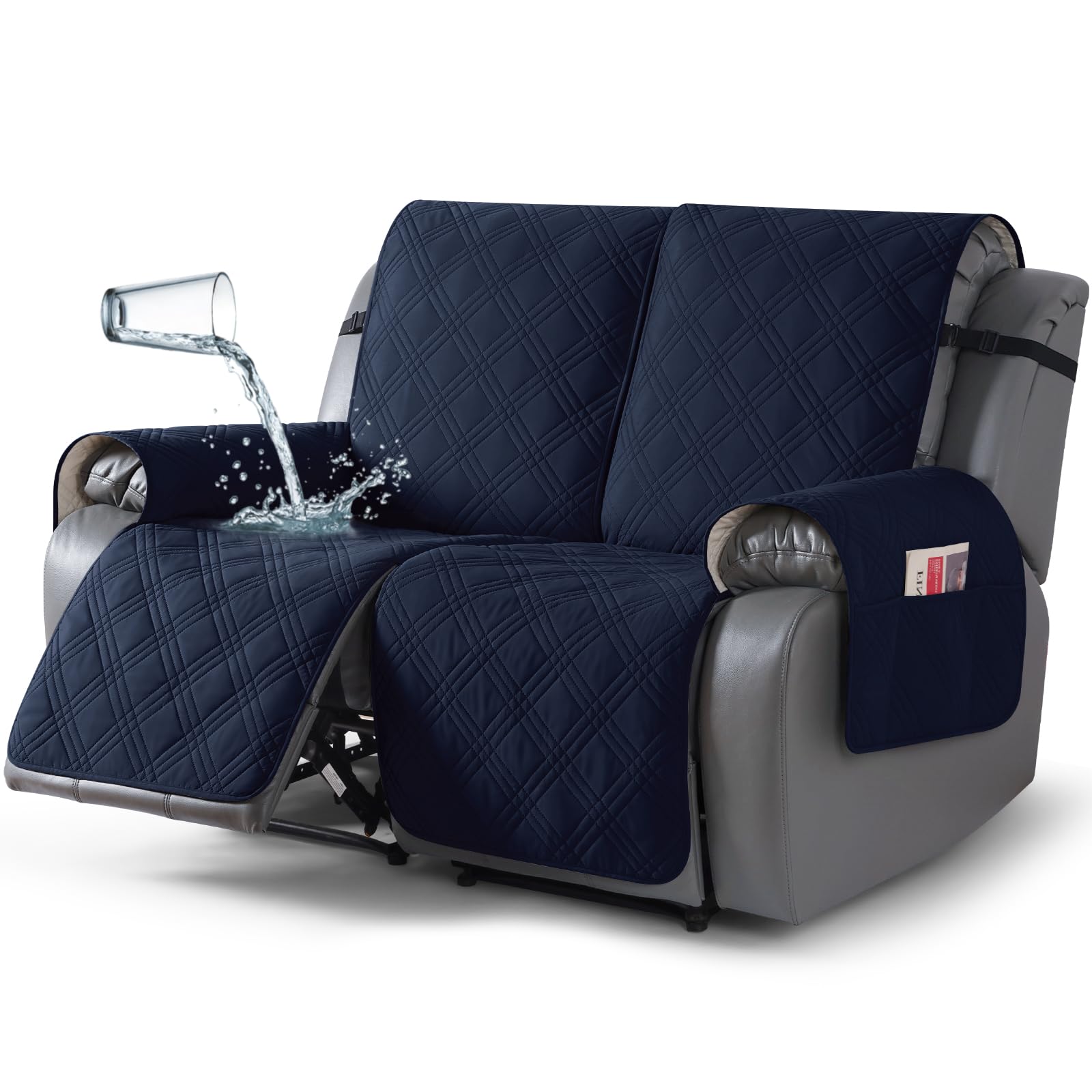 TAOCOCO Waterproof Loveseat Recliner Covers Non Slip for Reclining 2 Seater