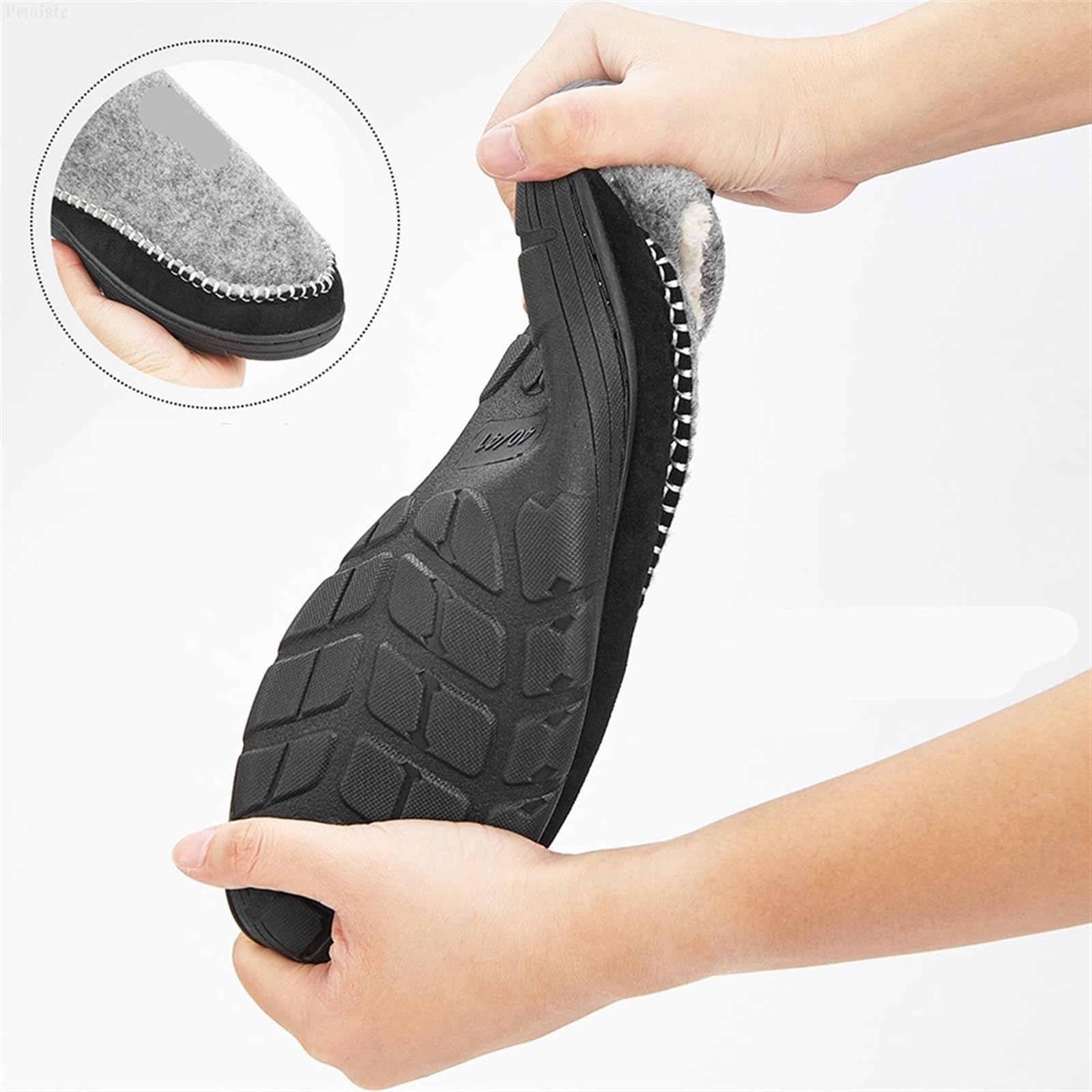 Pantofole da uomo in cotone Pantofole da casa for uomo Fuzzy Warm Patchwork Cucito Memory Foam Soggiorno Scarpe Pantofola invernale in peluche