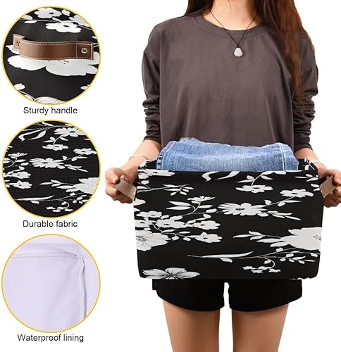 Miniatura 8 de Cubo de almacenamiento de tela duradera para organizar ropa y organizar el hogar, 2 unidades