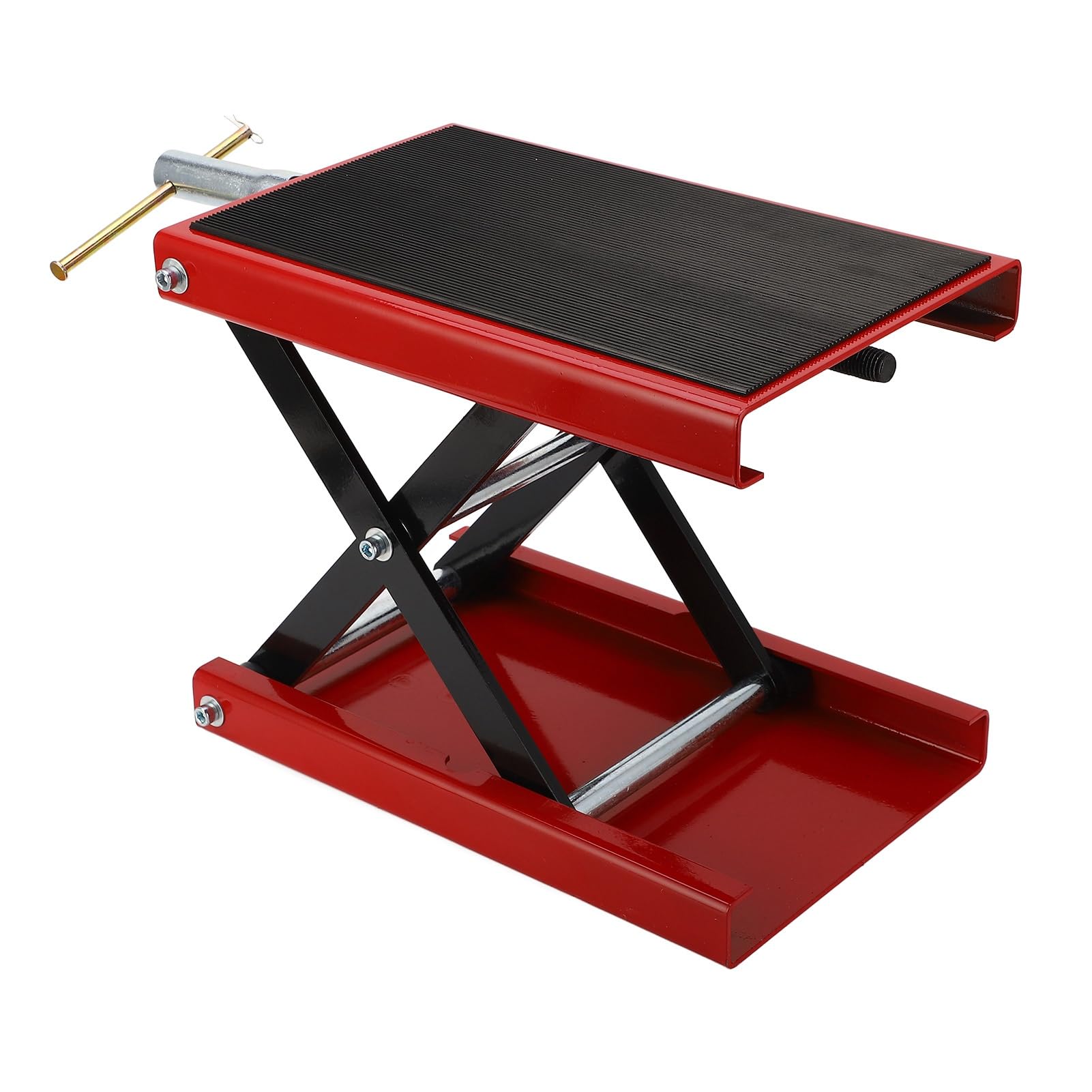 Elevador de Tijera para Motocicleta, Soporte de Aleación de Aluminio y Acero Al Carbono, Elevador de Tijera de 1100 Libras, Ajustable de 3,3 a 13,4 Pulgadas para Mantenimiento de Pistas de