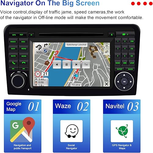 Miniatura 4 de Android 12 Radio de coche estéreo navegación GPS para Mercedes Benz GL ML clase W164 X164 ML350 ML450 GL320 GL450 GL450 doble DIN HD pantalla