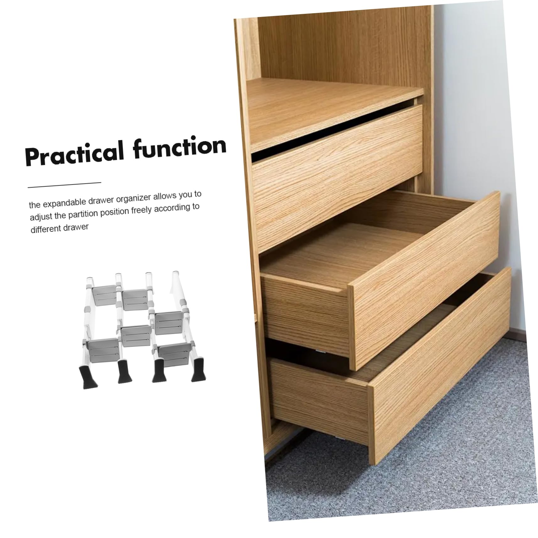 SHINEOFI Separadores Ajustables Para Organizadores De Ropa y Utensilios Para Dormitorio Cocina y Oficina Juego De Divisores Expandibles Para Almacenamiento