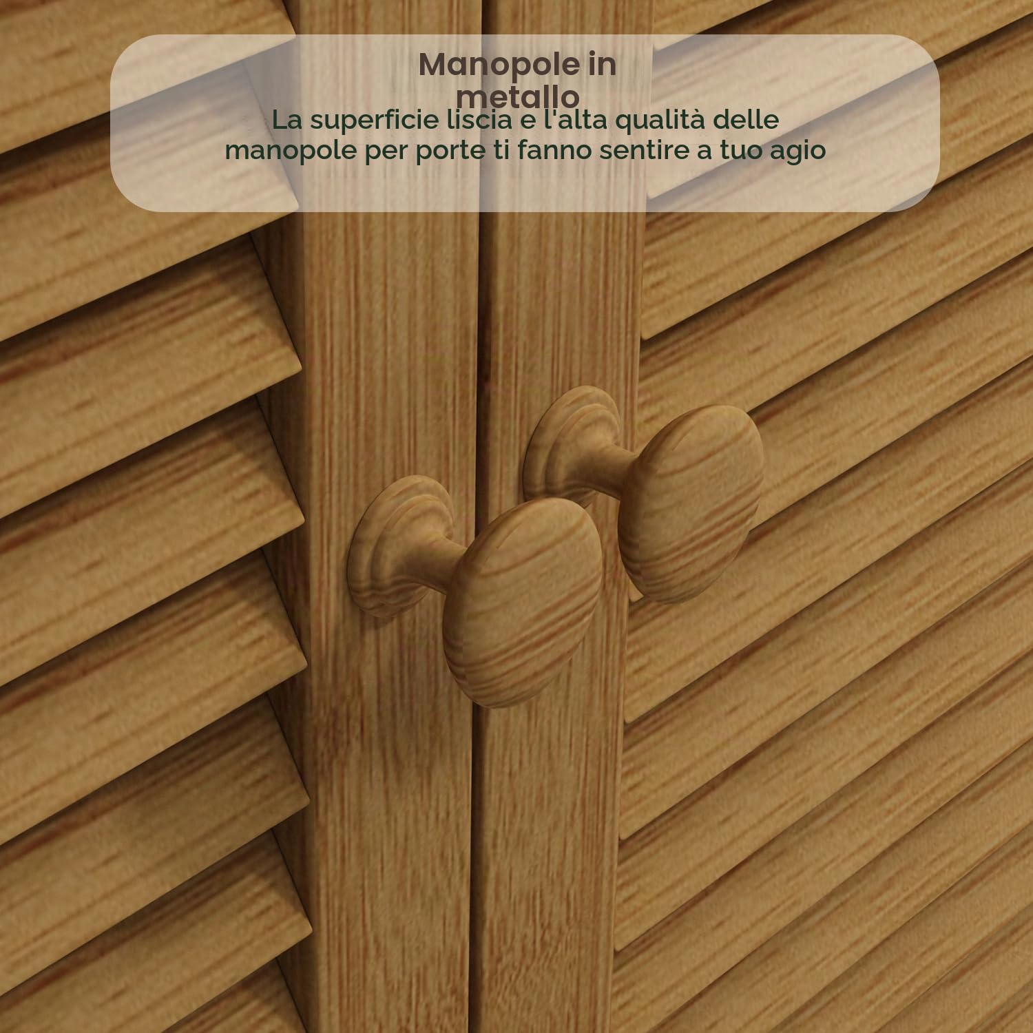 Xbro Mobile sottolavabo con 2 ante lamellari, ripiano regolabile, mobili da bagno per bagno, 60 x 30 x 60 cm,Colore legno di bambù